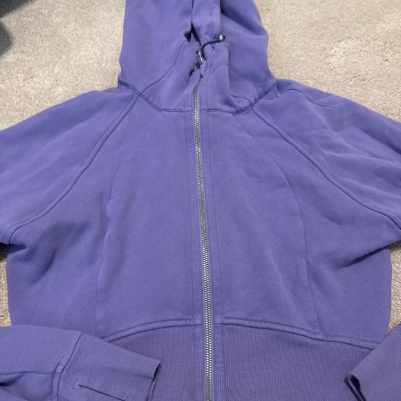 Lululemon cropped scuba Purple Zip-Up Hoodie Sz 8 - Picture 1 of 5